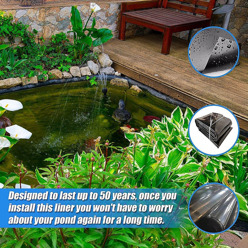 Home & Garden > Garden Tools > Gardening Accessories - Fish Pond Liner 3 x 4.6m x 0.5mm Garden Pool Membrane Reinforced - Garden Yard