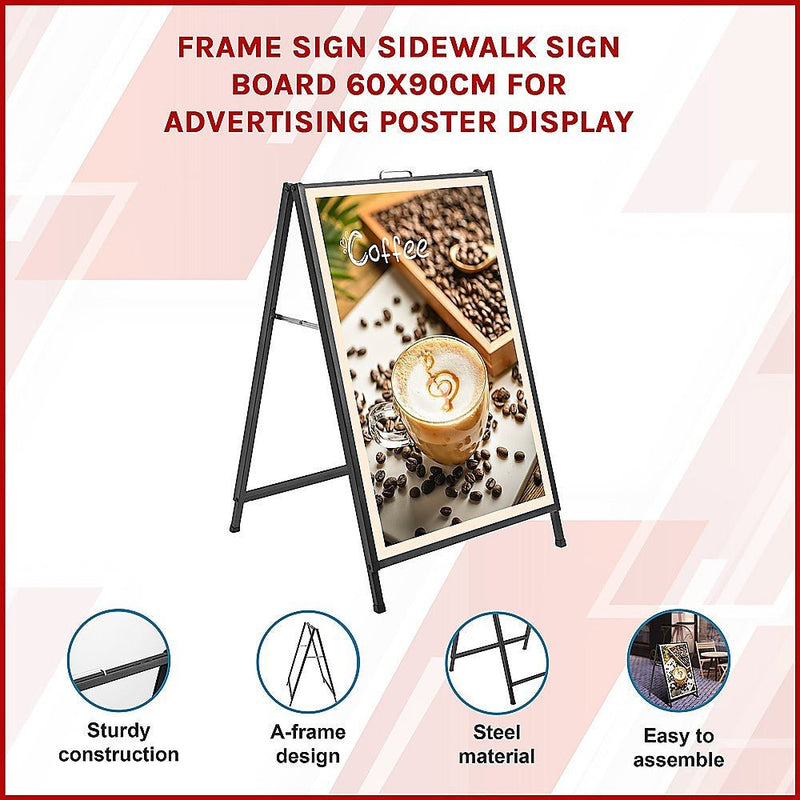 Home & Garden > Garden Tools > Gardening Accessories - Frame Sign Sidewalk Sign Board 60x90cm For Advertising Poster Display - Garden Yard