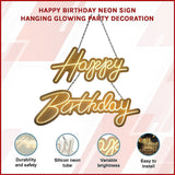 Home & Garden > Garden Tools > Gardening Accessories - Happy Birthday Neon Sign Hanging Glowing Party Decoration - Garden Yard