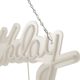 Home & Garden > Garden Tools > Gardening Accessories - Happy Birthday Neon Sign Hanging Glowing Party Decoration - Garden Yard