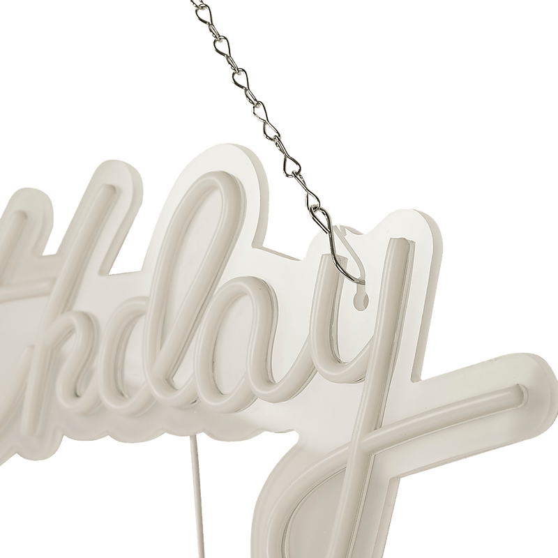 Home & Garden > Garden Tools > Gardening Accessories - Happy Birthday Neon Sign Hanging Glowing Party Decoration - Garden Yard