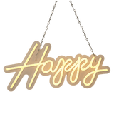 Home & Garden > Garden Tools > Gardening Accessories - Happy Birthday Neon Sign Hanging Glowing Party Decoration - Garden Yard