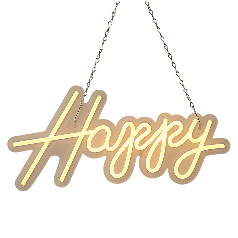 Home & Garden > Garden Tools > Gardening Accessories - Happy Birthday Neon Sign Hanging Glowing Party Decoration - Garden Yard