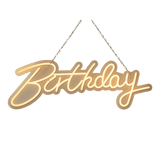 Home & Garden > Garden Tools > Gardening Accessories - Happy Birthday Neon Sign Hanging Glowing Party Decoration - Garden Yard