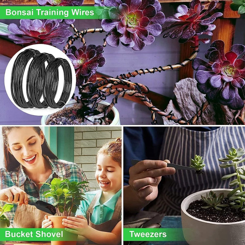 Home & Garden > Garden Tools > Gardening Tools - 24 - Piece Bonsai Tree Tool Kit for Gardening Starters – Complete Bonsai Care Set with Organizer Bag - Garden Yard