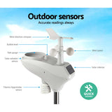 Home & Garden > Garden Tools > Gardening Tools - Devanti Wireless WiFi Professional Weather Station Solar Sensor LCD UV Light - Garden Yard