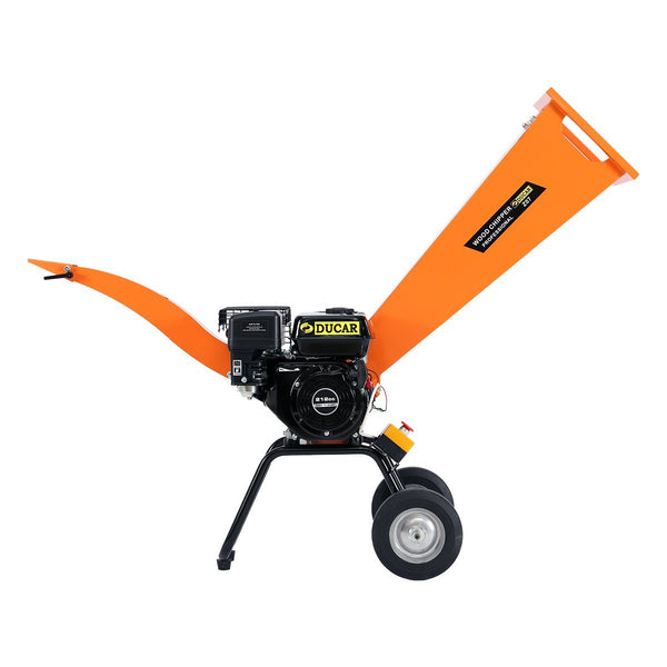 Home & Garden > Garden Tools > Gardening Tools - Ducar 7hp Wood Chipper Shredder Mulcher Grinder Petrol Orange - Garden Yard