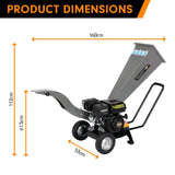 Home & Garden > Garden Tools > Gardening Tools - Ducar 7hp Wood Chipper Shredder Mulcher Grinder Petrol Silver - Garden Yard