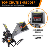 Home & Garden > Garden Tools > Gardening Tools - Ducar 7hp Wood Chipper Shredder Mulcher Grinder Petrol Silver - Garden Yard