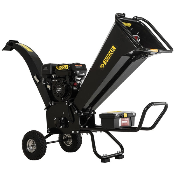 Home & Garden > Garden Tools > Gardening Tools - Ducar K70 7HP Wood Chipper Shredder Mulcher Grinder Petrol in Black - Garden Yard