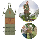 Home & Garden > Garden Tools > Gardening Tools - Khaki Pocket Heavy - Duty Gardening Apron with Adjustable Straps and Multi - Pocket Design - Garden Yard