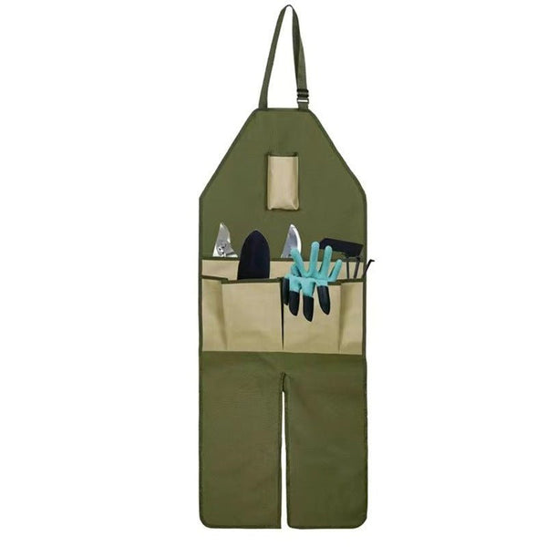 Home & Garden > Garden Tools > Gardening Tools - Khaki Pocket Heavy - Duty Gardening Apron with Adjustable Straps and Multi - Pocket Design - Garden Yard