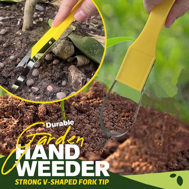 Home & Garden > Garden Tools > Gardening Tools - Yellow Garden Hand Weeder Tool Set - 2 - Piece Set, Fork Tips for Efficient Weeding, Ergonomic Design - Garden Yard