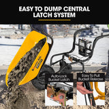 Home & Garden > Garden Tools > Spreaders & Wheelbarrows - Baumr - AG 40V Battery Powered Wheelbarrow Motorised Electric, 100L Bucket Volume, 3 Wheel, 260KG, Lifting Bucket - Garden Yard