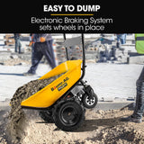 Home & Garden > Garden Tools > Spreaders & Wheelbarrows - Baumr - AG 40V Battery Powered Wheelbarrow Motorised Electric, 100L Bucket Volume, 4 Wheel, 260kg Capacity - Garden Yard