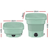 Home & Garden > Green Houses - Devanti Portable Washing Machine 8L Green - Garden Yard