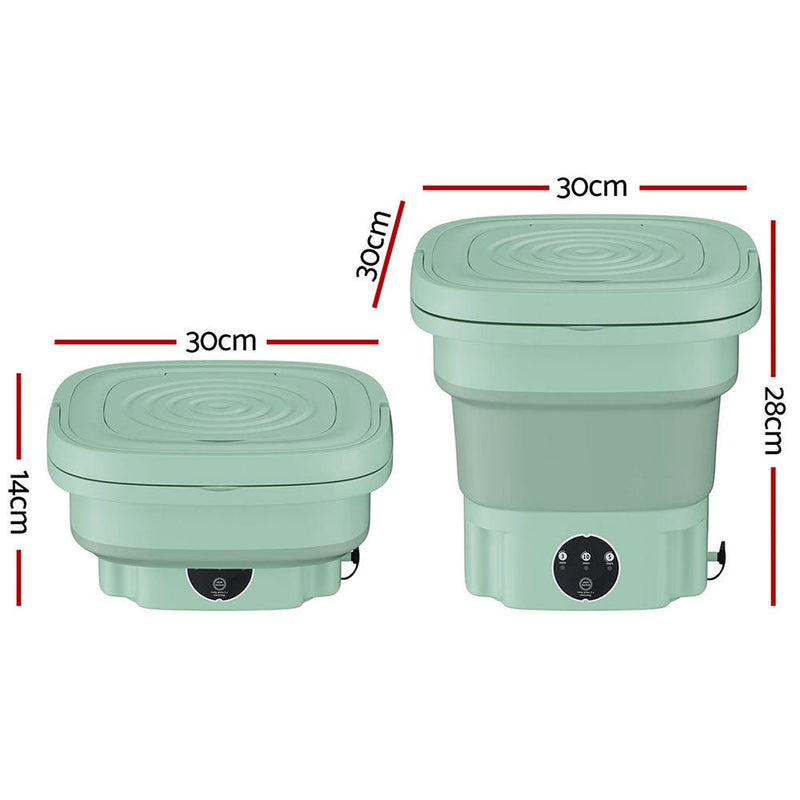 Home & Garden > Green Houses - Devanti Portable Washing Machine 8L Green - Garden Yard