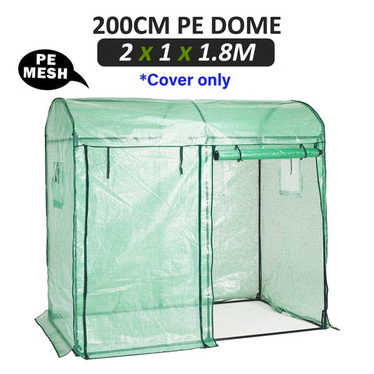 Home & Garden > Green Houses - Garden Greenhouse Shed PE Cover Only 200cm Dome - Garden Yard