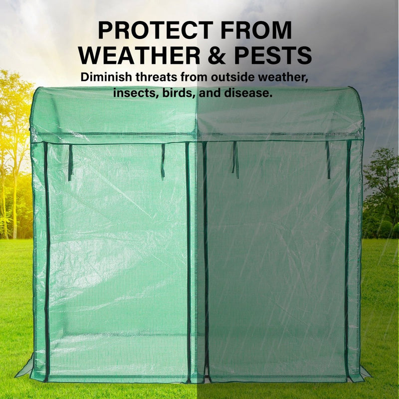 Home & Garden > Green Houses - Garden Greenhouse Shed PE Cover Only 200cm Dome - Garden Yard