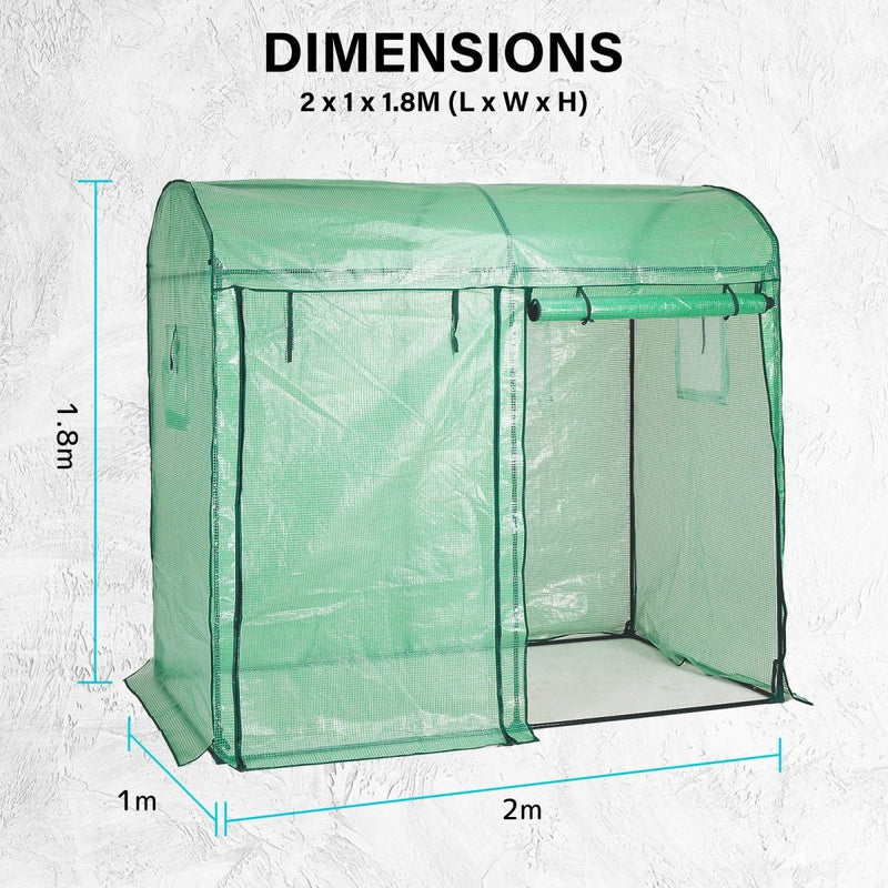 Home & Garden > Green Houses - Garden Greenhouse Shed PE Cover Only 200cm Dome - Garden Yard