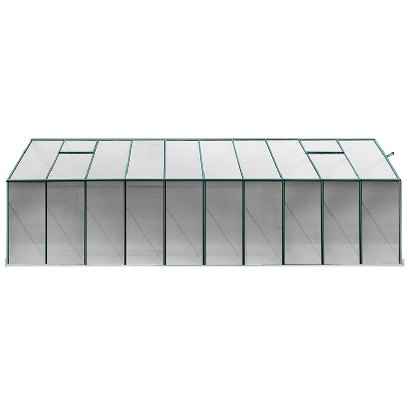Home & Garden > Green Houses - Greenfingers Aluminium Greenhouse Polycarbonate Large Green House Garden 6.3M - Garden Yard