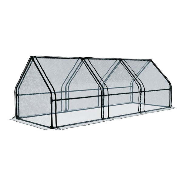 Home & Garden > Green Houses - Greenfingers Greenhouse 270x92cm Flower Garden Shed PVC Cover Frame Green House - Garden Yard