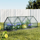 Home & Garden > Green Houses - Greenfingers Greenhouse 270x92cm Flower Garden Shed PVC Cover Frame Green House - Garden Yard