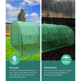 Home & Garden > Green Houses - Greenfingers Greenhouse 6MX3M Garden Shed Green House Storage Tunnel Plant Grow - Garden Yard