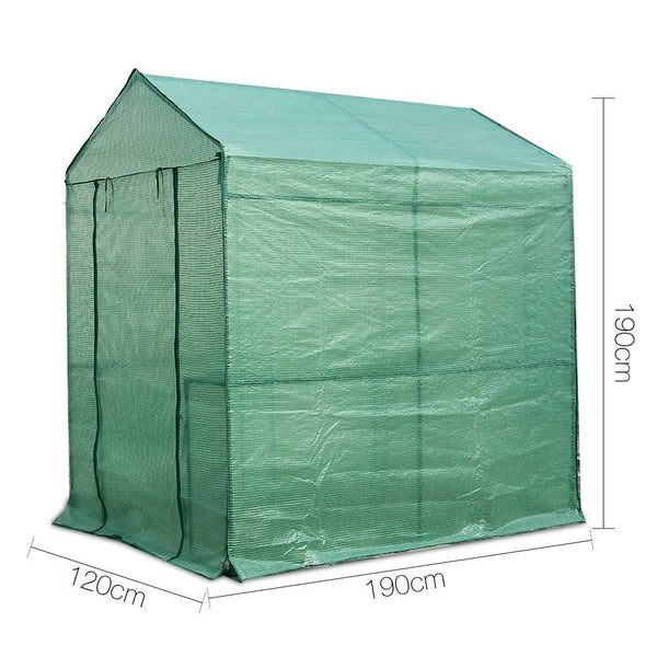 Home & Garden > Green Houses - Greenfingers Greenhouse Garden Shed Green House 1.9X1.2M Storage Plant Lawn - Garden Yard