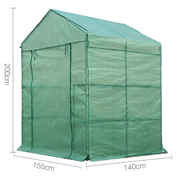 Home & Garden > Green Houses - Greenfingers Greenhouse Green House Tunnel 2MX1.55M Garden Shed Storage Plant - Garden Yard
