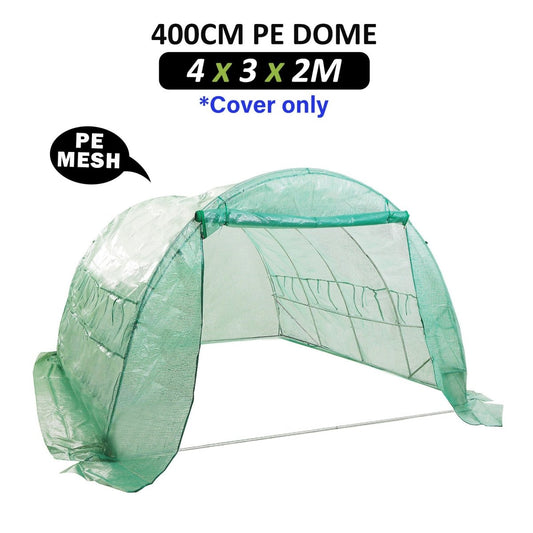 Home & Garden > Greenhouses > Greenhouses & Accessories - Garden Greenhouse Shed PE Cover Only 400cm Dome Tunnel - Garden Yard