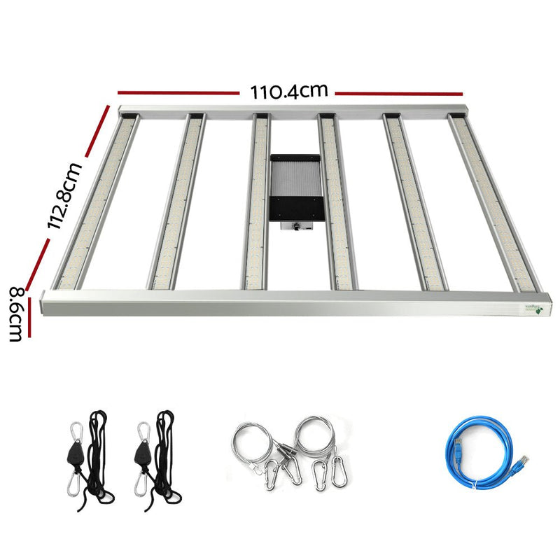 Home & Garden > Greenhouses > Greenhouses & Accessories - Green Fingers 7200W Grow Light LED Full Spectrum Indoor Plant All Stage Growth - Garden Yard