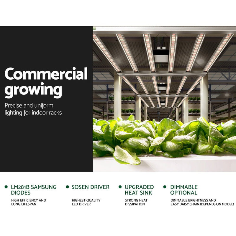 Home & Garden > Greenhouses > Greenhouses & Accessories - Green Fingers 7200W Grow Light LED Full Spectrum Indoor Plant All Stage Growth - Garden Yard