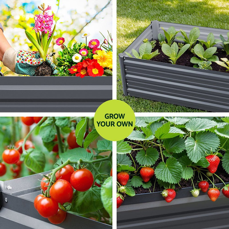 Home & Garden > Greenhouses > Greenhouses & Accessories - Green Fingers Garden Bed 80X60X30cm Planter Box - Garden Yard