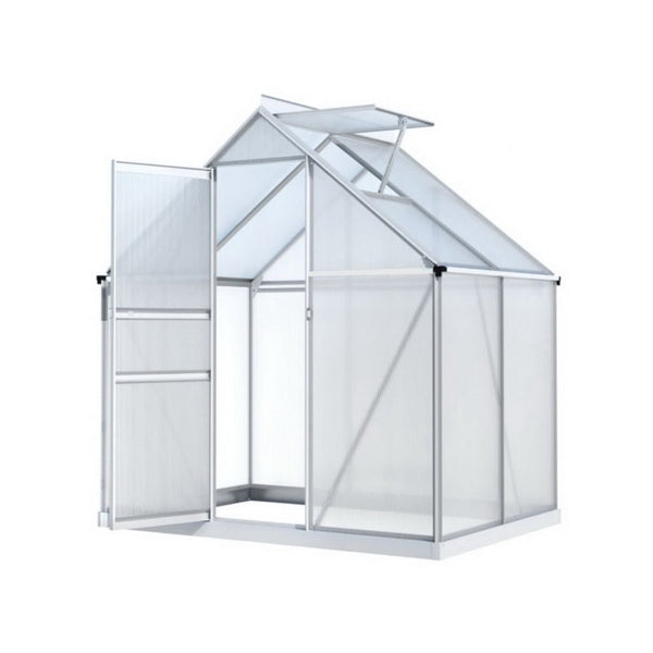 Home & Garden > Greenhouses > Greenhouses & Accessories - Green Fingers Greenhouse Aluminium Polycarbonate Premium Garden Storage Shed 1.3Mx1.9Mx2.0M - Garden Yard