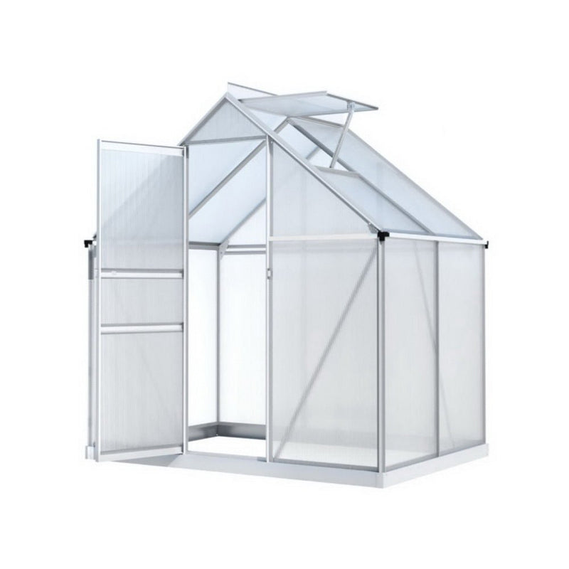 Home & Garden > Greenhouses > Greenhouses & Accessories - Green Fingers Greenhouse Aluminium Polycarbonate Premium Garden Storage Shed 1.3Mx1.9Mx2.0M - Garden Yard