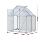 Home & Garden > Greenhouses > Greenhouses & Accessories - Green Fingers Greenhouse Aluminium Polycarbonate Premium Garden Storage Shed 3.1Mx1.9Mx2.0M - Garden Yard