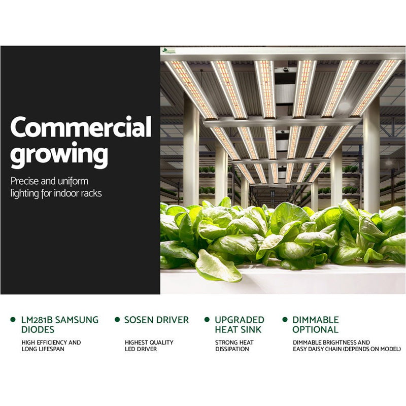 Home & Garden > Greenhouses > Greenhouses & Accessories - Green Fingers Max 4800W Grow Light LED Full Spectrum Indoor Plant All Stage Growth - Garden Yard