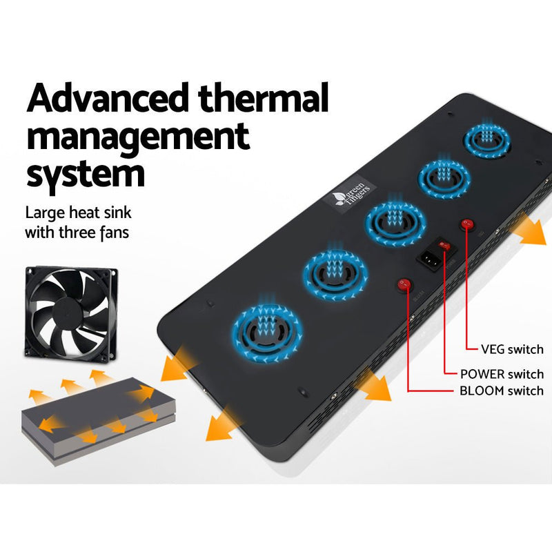 Home & Garden > Greenhouses > Greenhouses & Accessories - Greenfingers 2000W Grow Light LED Full Spectrum Indoor Plant All Stage Growth - Garden Yard