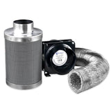 Home & Garden > Greenhouses > Greenhouses & Accessories - Greenfingers 6"Ventilation Kit Fan Hydroponics Grow Tent Kit Carbon Filter Duct,Greenfingers 6"Ventilation Kit Fan Hydroponics Grow Tent Kit Carbon Filter Duct - Garden Yard