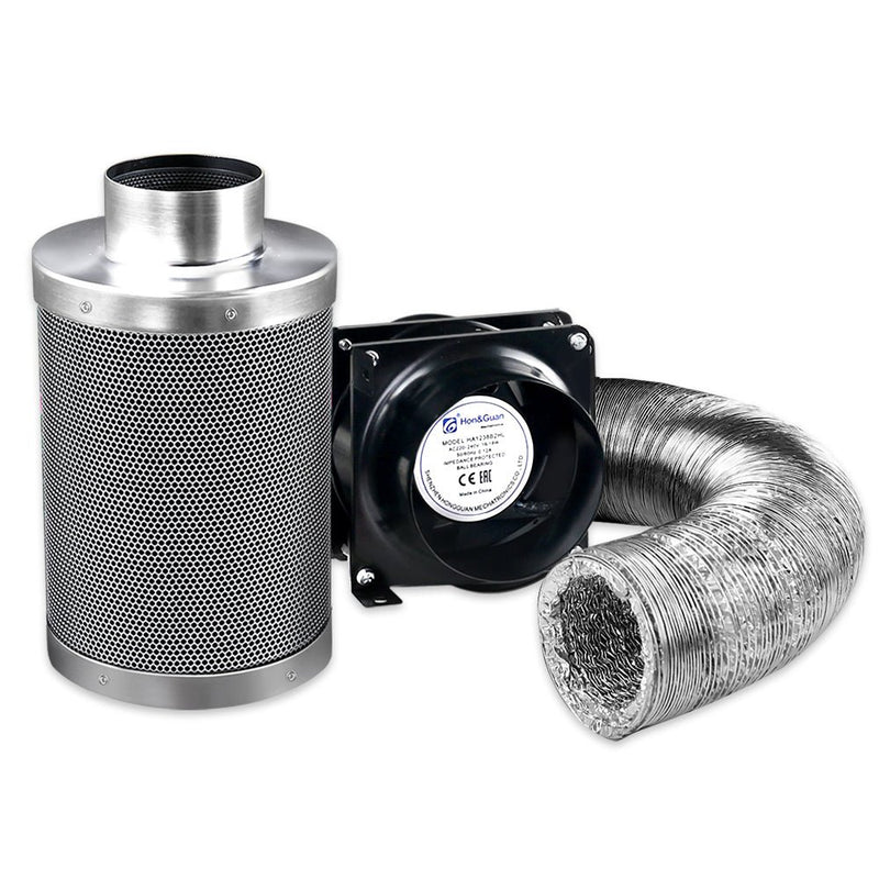 Home & Garden > Greenhouses > Greenhouses & Accessories - Greenfingers 6"Ventilation Kit Fan Hydroponics Grow Tent Kit Carbon Filter Duct,Greenfingers 6"Ventilation Kit Fan Hydroponics Grow Tent Kit Carbon Filter Duct - Garden Yard