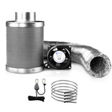 Home & Garden > Greenhouses > Greenhouses & Accessories - Greenfingers 6"Ventilation Kit Fan Hydroponics Grow Tent Kit Carbon Filter Duct,Greenfingers 6"Ventilation Kit Fan Hydroponics Grow Tent Kit Carbon Filter Duct - Garden Yard