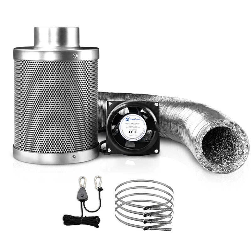 Home & Garden > Greenhouses > Greenhouses & Accessories - Greenfingers 6"Ventilation Kit Fan Hydroponics Grow Tent Kit Carbon Filter Duct,Greenfingers 6"Ventilation Kit Fan Hydroponics Grow Tent Kit Carbon Filter Duct - Garden Yard