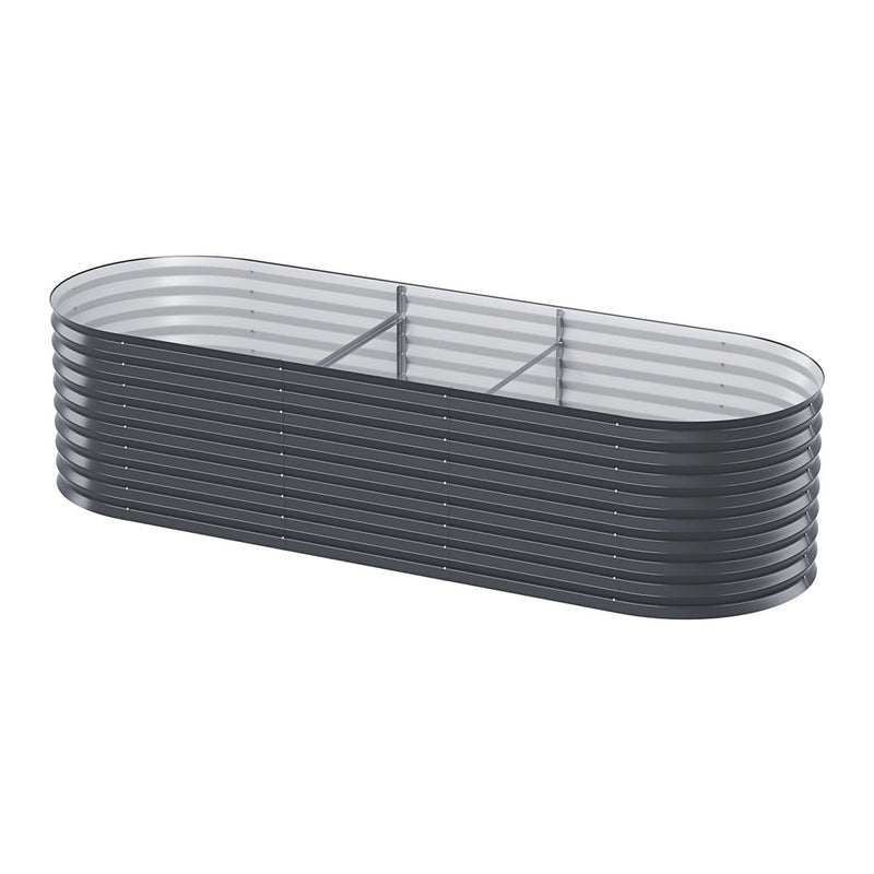 Home & Garden > Greenhouses > Greenhouses & Accessories - Greenfingers Garden Bed 240X80X56cm Oval Planter Box - Garden Yard