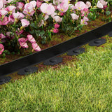 Home & Garden > Greenhouses > Greenhouses & Accessories - Greenfingers Garden Edging 5CM x 10M Border Support Landscape Edge Black X2 - Garden Yard