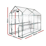 Home & Garden > Greenhouses > Greenhouses & Accessories - Greenfingers Greenhouse 1.2x1.9x1.9M Walk in Green House Tunnel Clear Garden Shed 4 Shelves - Garden Yard