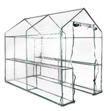Home & Garden > Greenhouses > Greenhouses & Accessories - Greenfingers Greenhouse 1.2x1.9x1.9M Walk in Green House Tunnel Clear Garden Shed 4 Shelves - Garden Yard