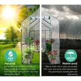 Home & Garden > Greenhouses > Greenhouses & Accessories - Greenfingers Greenhouse 1.2x1.9x1.9M Walk in Green House Tunnel Clear Garden Shed 4 Shelves - Garden Yard