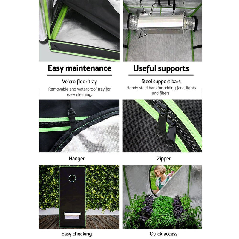 Home & Garden > Greenhouses > Greenhouses & Accessories - Greenfingers Grow Tent 100x100x200CM Hydroponics Kit Indoor Plant Room System - Garden Yard