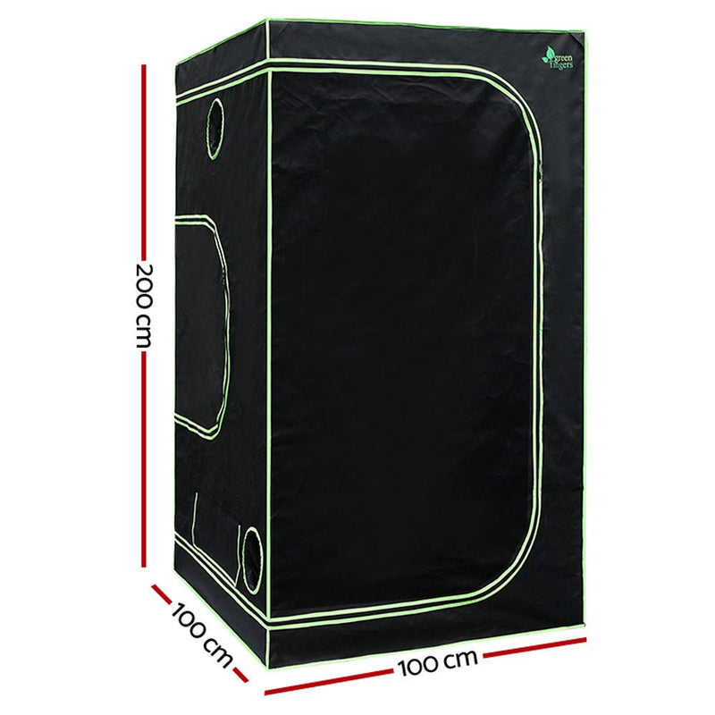 Home & Garden > Greenhouses > Greenhouses & Accessories - Greenfingers Grow Tent 100x100x200CM Hydroponics Kit Indoor Plant Room System - Garden Yard